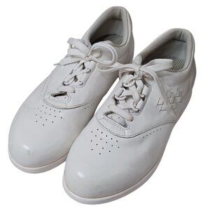 SAS Free Time Womens White Leather Perforated Walking Shoes Size 6.5 M
